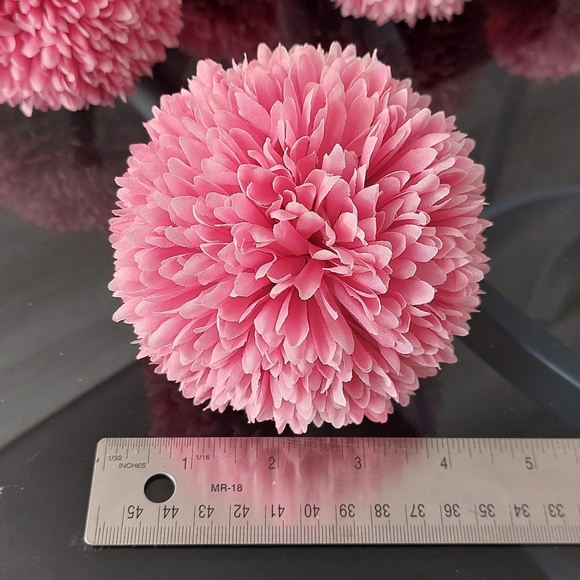 9 Artificial Bright Pink Allium Flowers - Picture 2 of 3